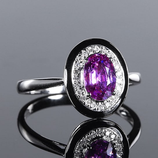 14k Gold 1.06 Ctw Natural Sapphire & Diamond Ring - 2