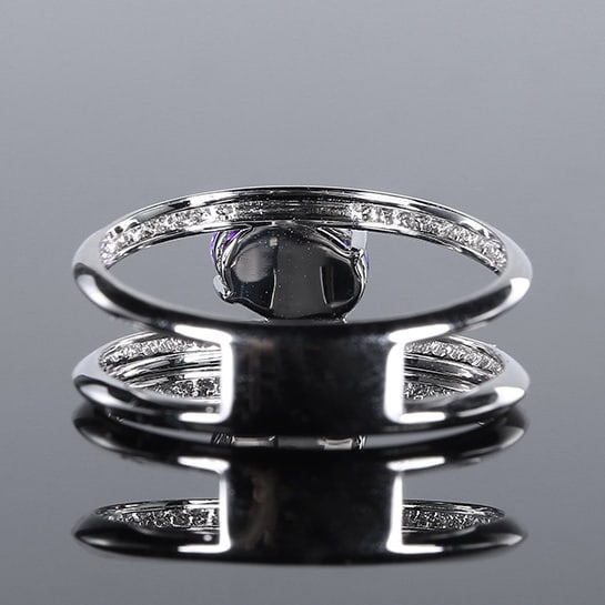 14k Gold 0.94 Ctw Natural Sapphire & Diamond Ring - 3