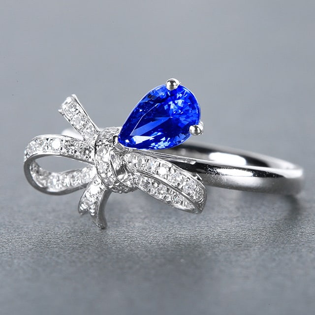 14k Gold 1.26 Ctw Natural Sapphire & Diamond Ring - 2