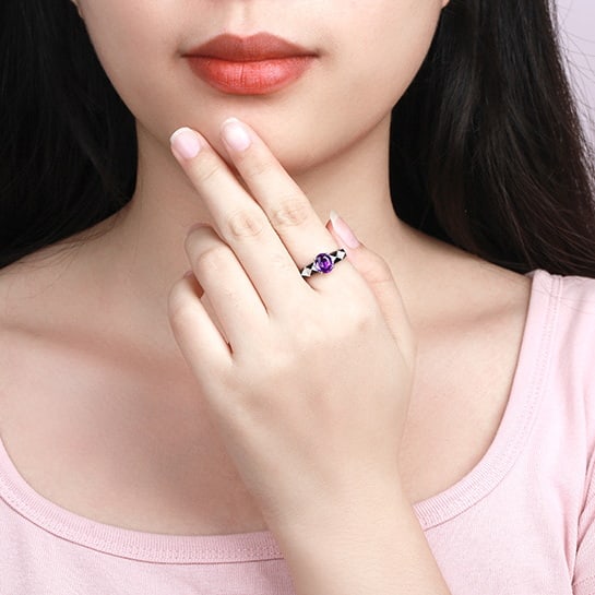 14k Gold 1.26 Ctw Natural Sapphire & Diamond Ring - 5