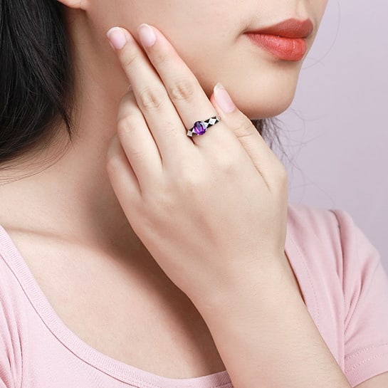 14k Gold 1.26 Ctw Natural Sapphire & Diamond Ring - 6