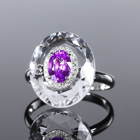 14k Gold 0.94 Ctw Natural Sapphire & Diamond Ring - 2