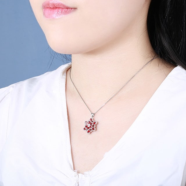 14k Gold 3.09 Ctw Natural Ruby & Diamond Pendant( Without Chain ) - 7