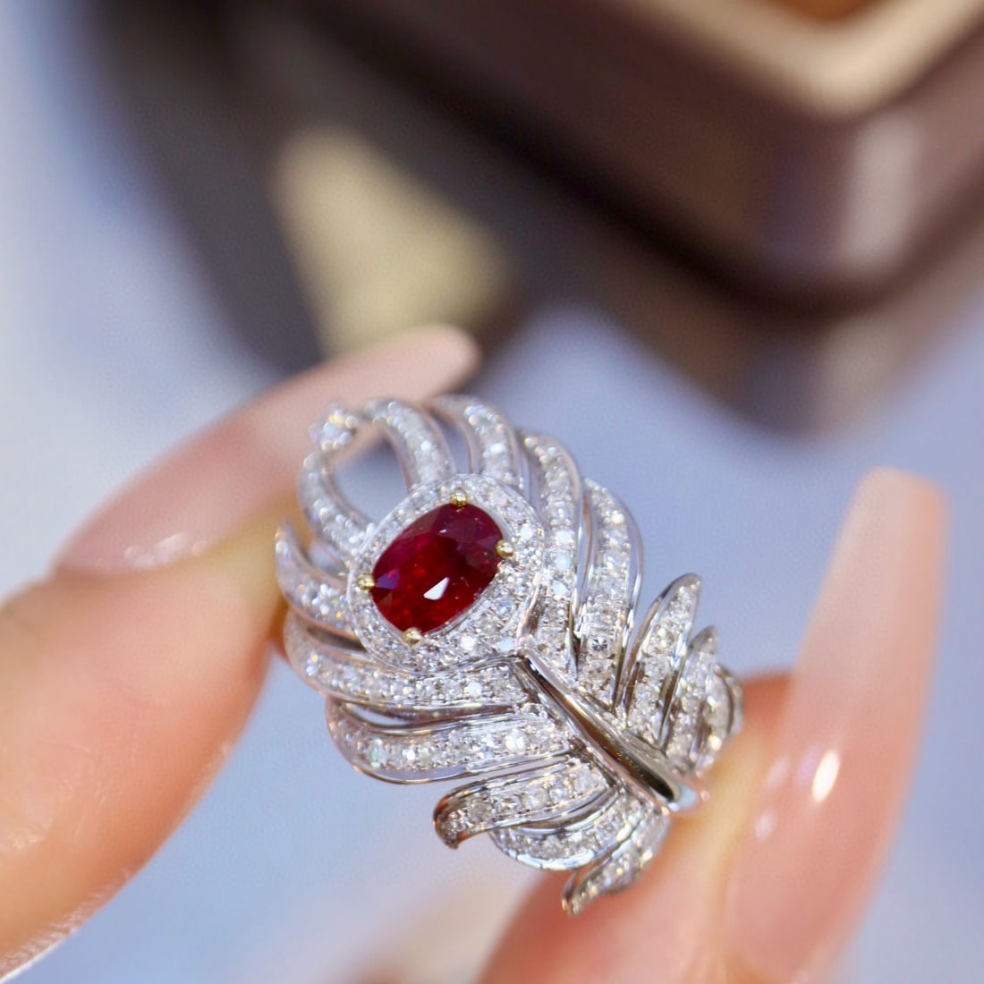 14k Gold 1.21 Ctw Natural Ruby & Diamond Ring - 5
