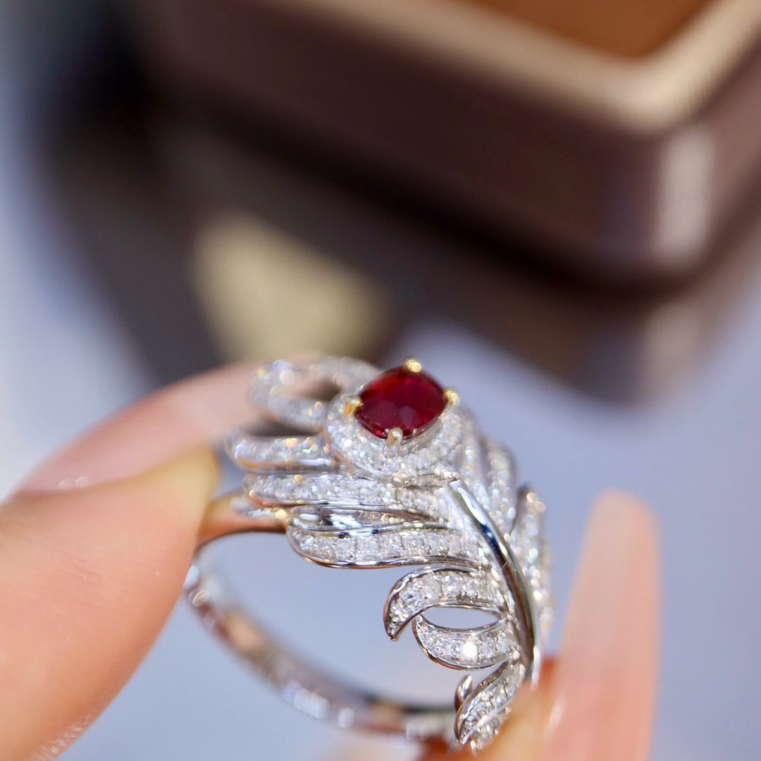 14k Gold 1.21 Ctw Natural Ruby & Diamond Ring - 7