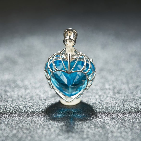 14k Gold 17.88 Ct Natural Topaz & Diamond Pendant( Without Chain ) - 5