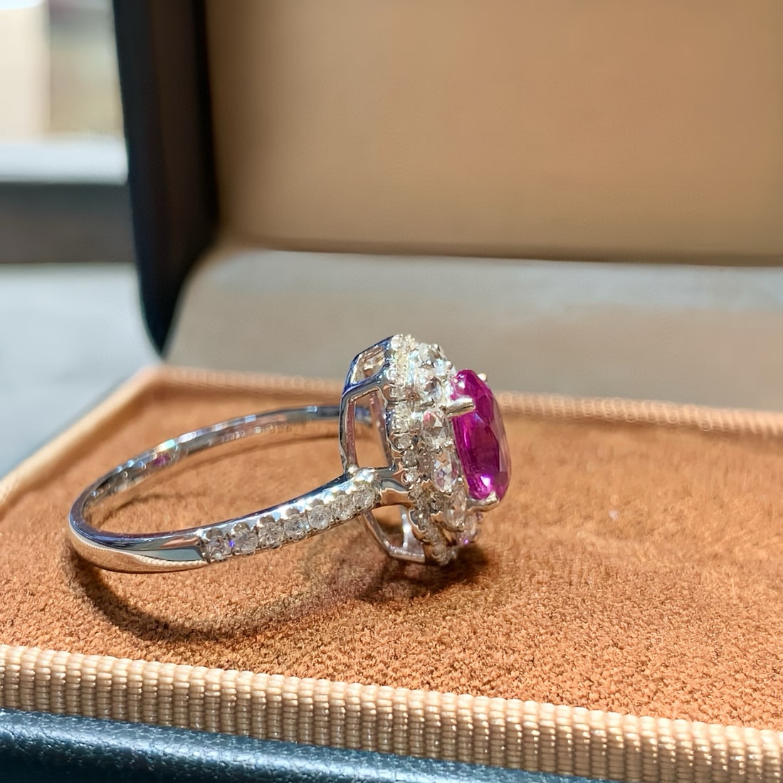14k Gold 2.17 Ctw Natural Sapphire & Diamond Ring - 4