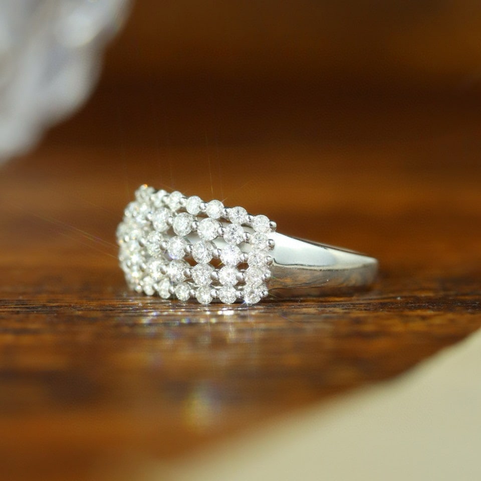 14k Gold 1.15 Ct Natural H Diamond Ring - 2