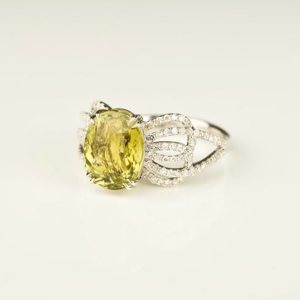 14k Gold 3.39 Ctw Natural Tourmaline & Diamond Ring - 5
