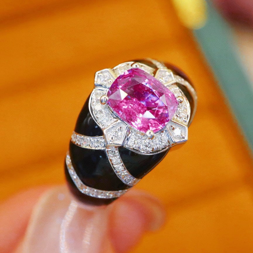 14k Gold 1.90 Ctw Natural Sapphire & Diamond Ring - 2