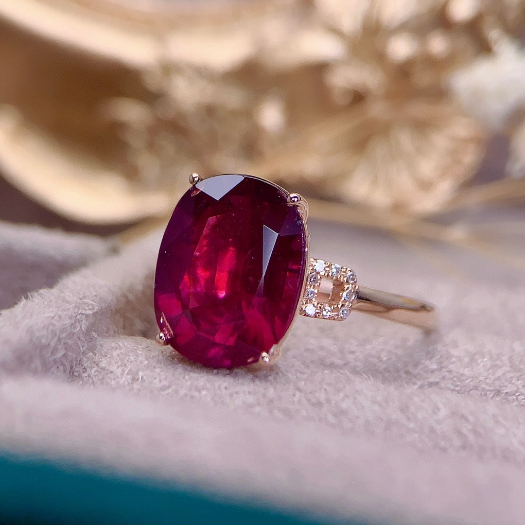 14k Gold 5.3 Ct Natural Tourmaline & Diamond Ring - 4