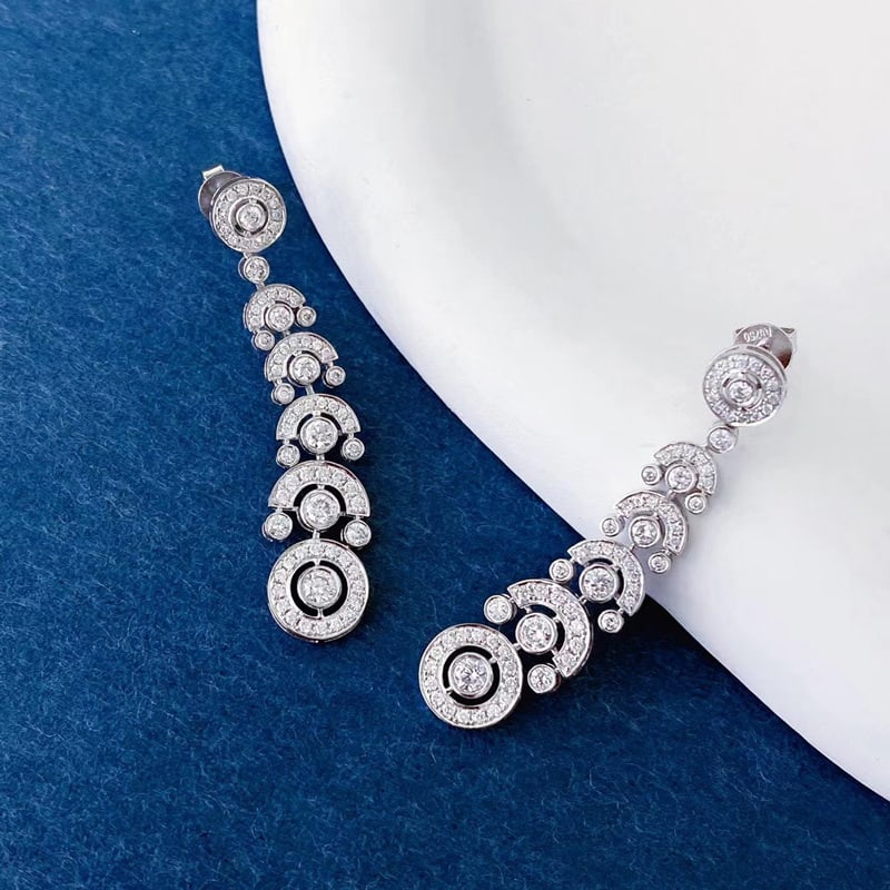 14k Gold 1 Ct Natural H Diamond Earrings - 2