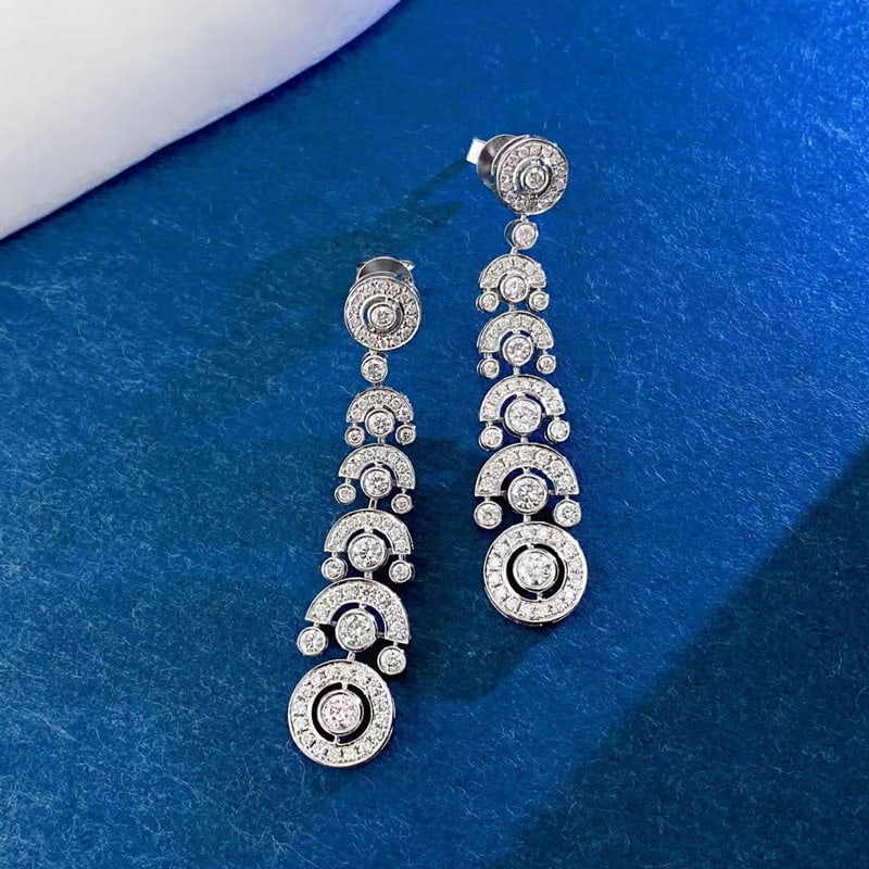 14k Gold 1 Ct Natural H Diamond Earrings - 4