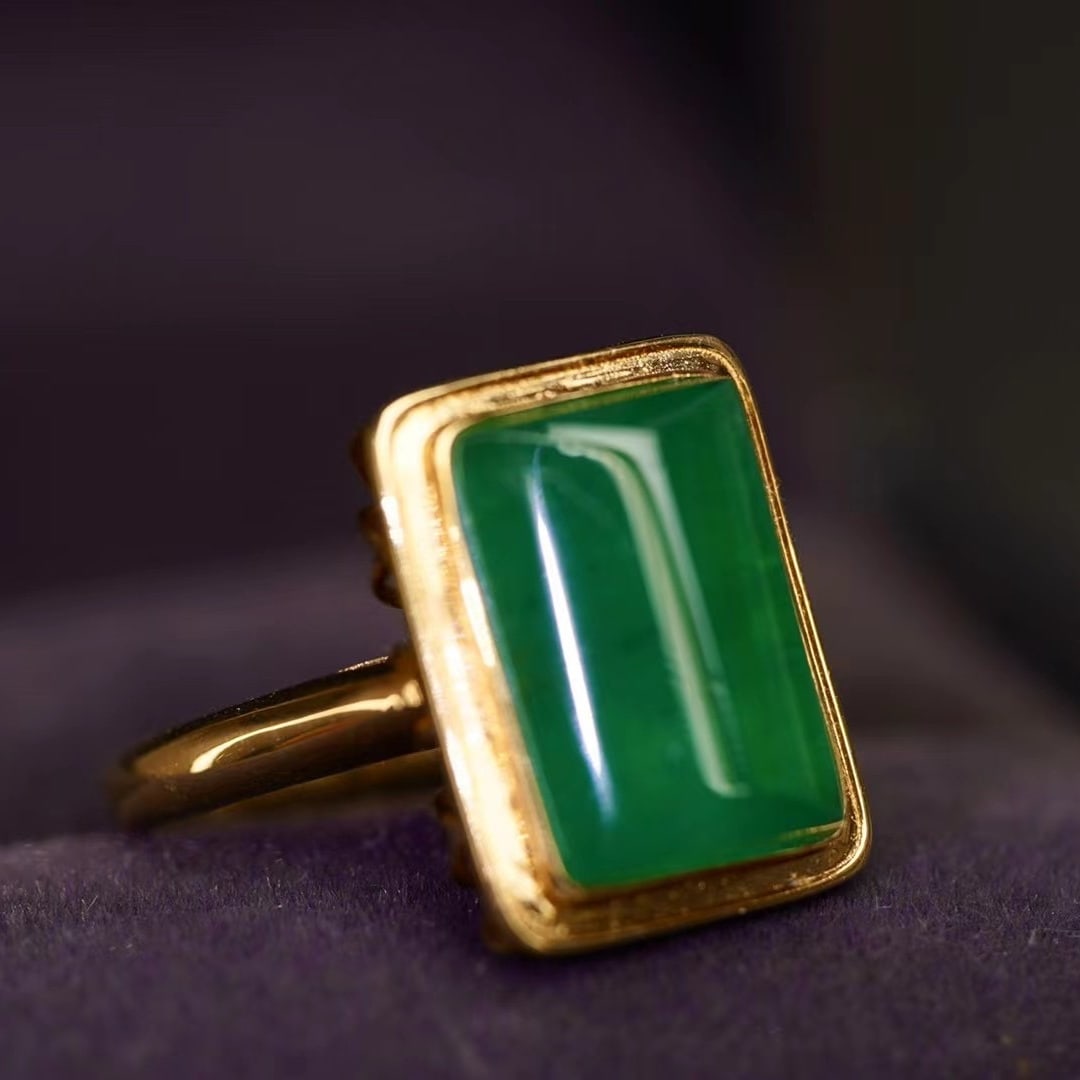 14k Gold 7.28 Ct Natural Emerald Ring - 5