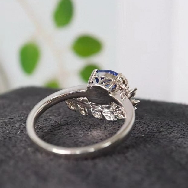 14k Gold 2.13 Ctw Natural Sapphire & Diamond Ring - 3