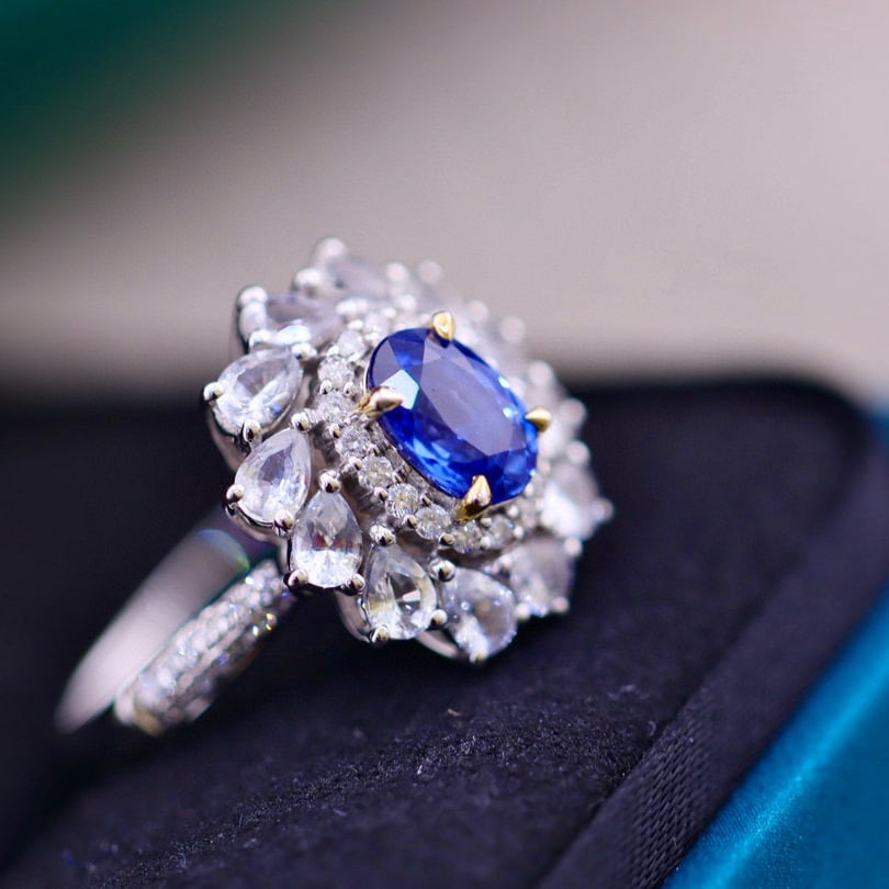 14k Gold 2.31 Ctw Natural Sapphire & Sapphire Ring - 2