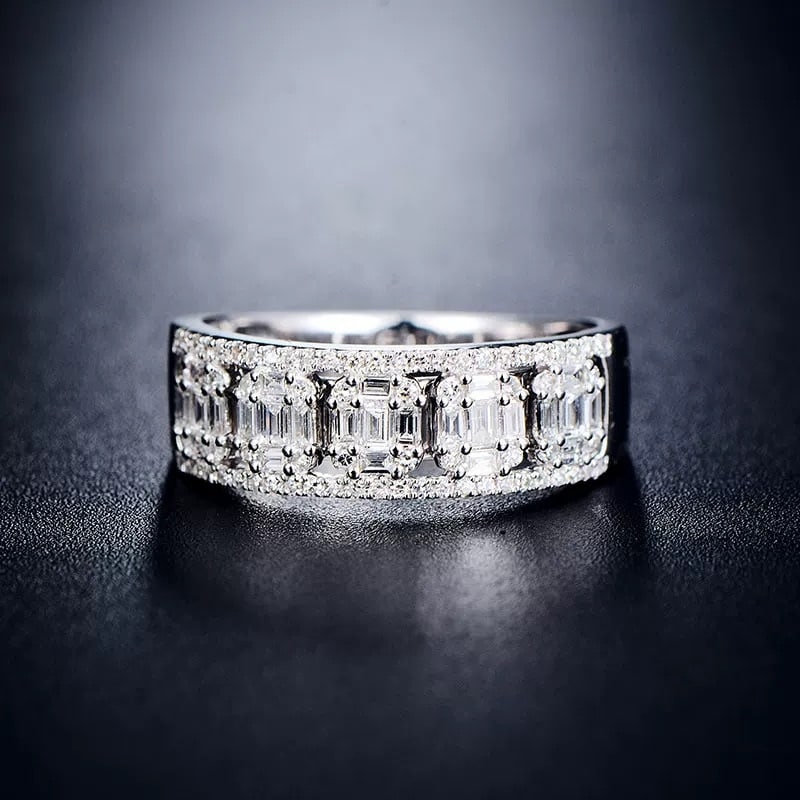 14k Gold 0.5 Ct Natural H Diamond Ring - 4