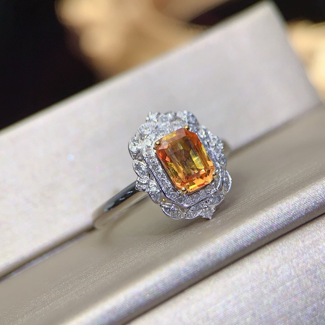 14k Gold 1.39 Ctw Natural Sapphire & Diamond Ring - 5