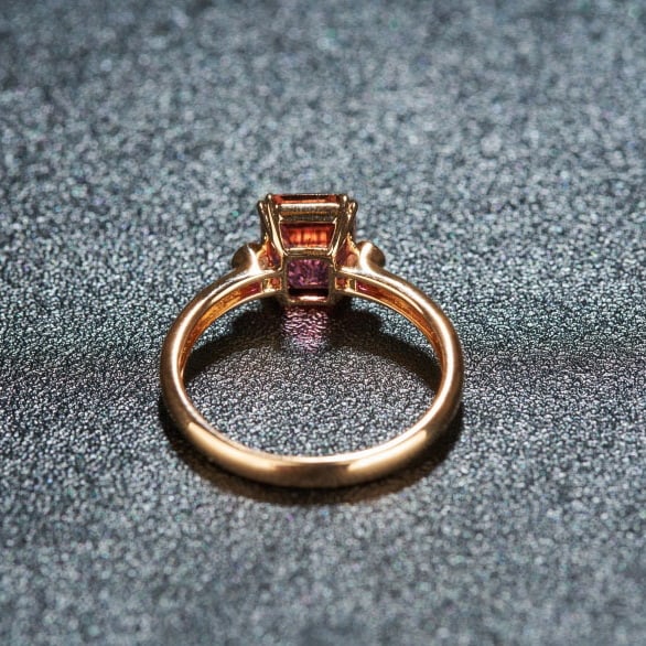 14k Gold 1.73 Ct Natural Tourmaline & Ruby Ring - 6