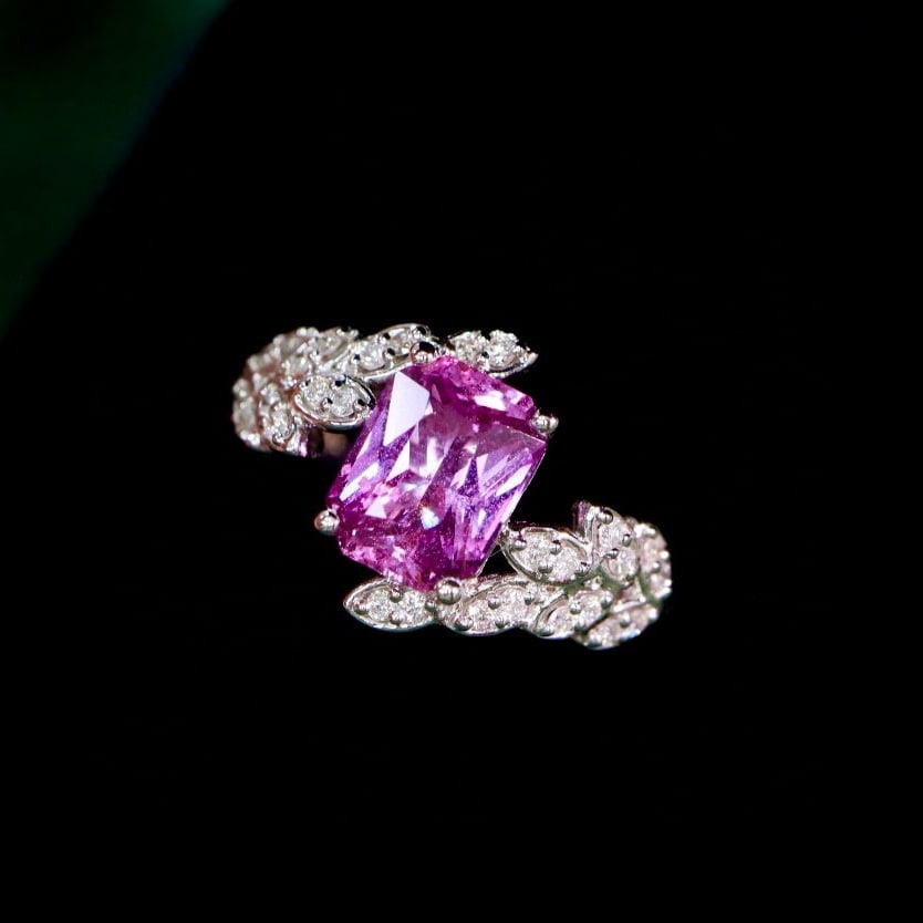14k Gold 1.55 Ctw Natural Sapphire & Diamond Ring - 3