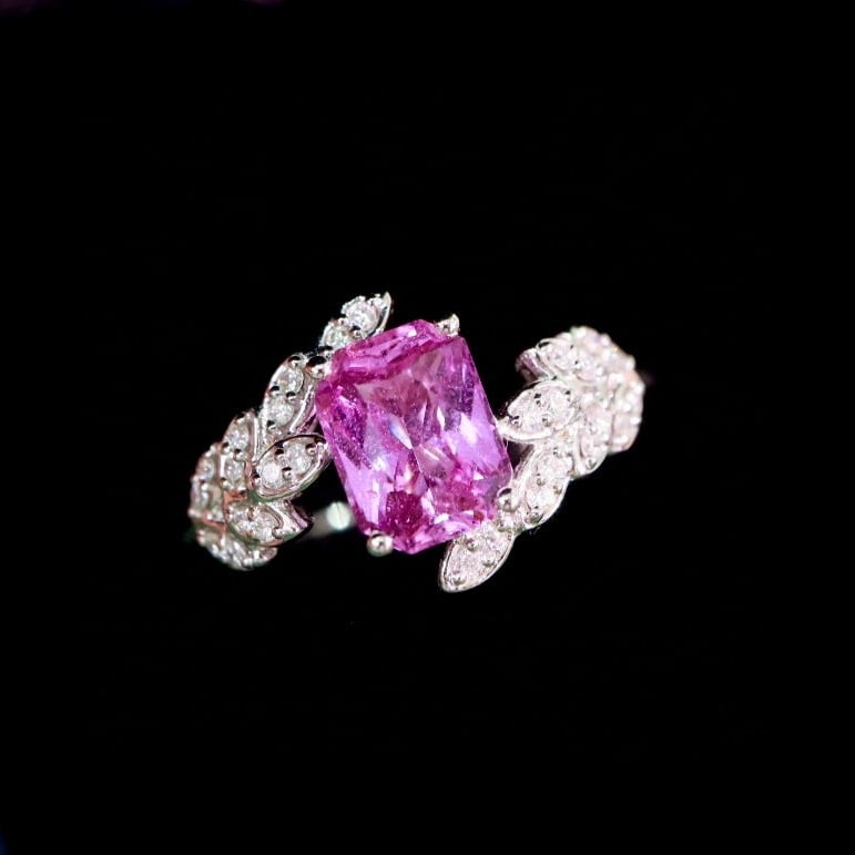 14k Gold 1.55 Ctw Natural Sapphire & Diamond Ring - 6