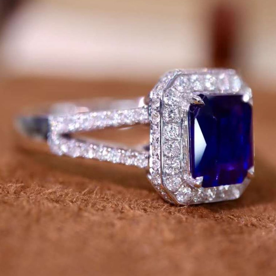 14k Gold 1.76 Ctw Natural Sapphire & Diamond Ring - 5