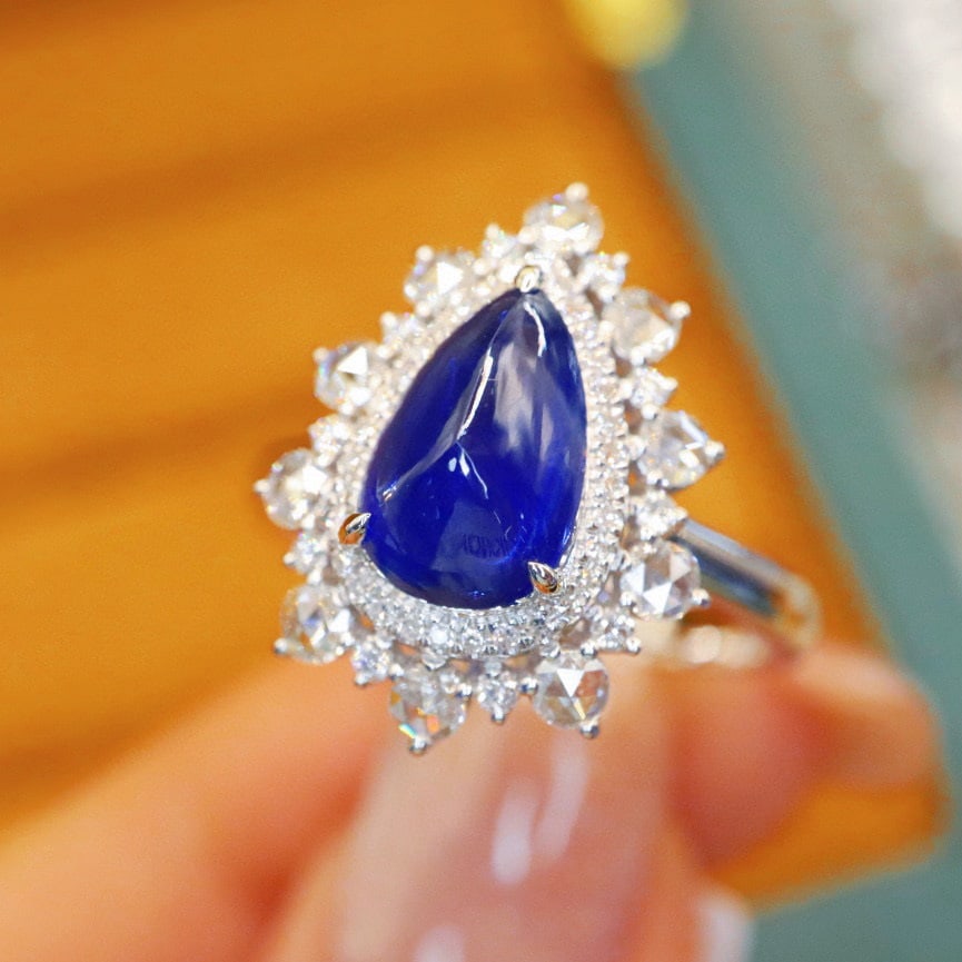 14k Gold 2.46 Ctw Natural Sapphire & Diamond Ring - 2