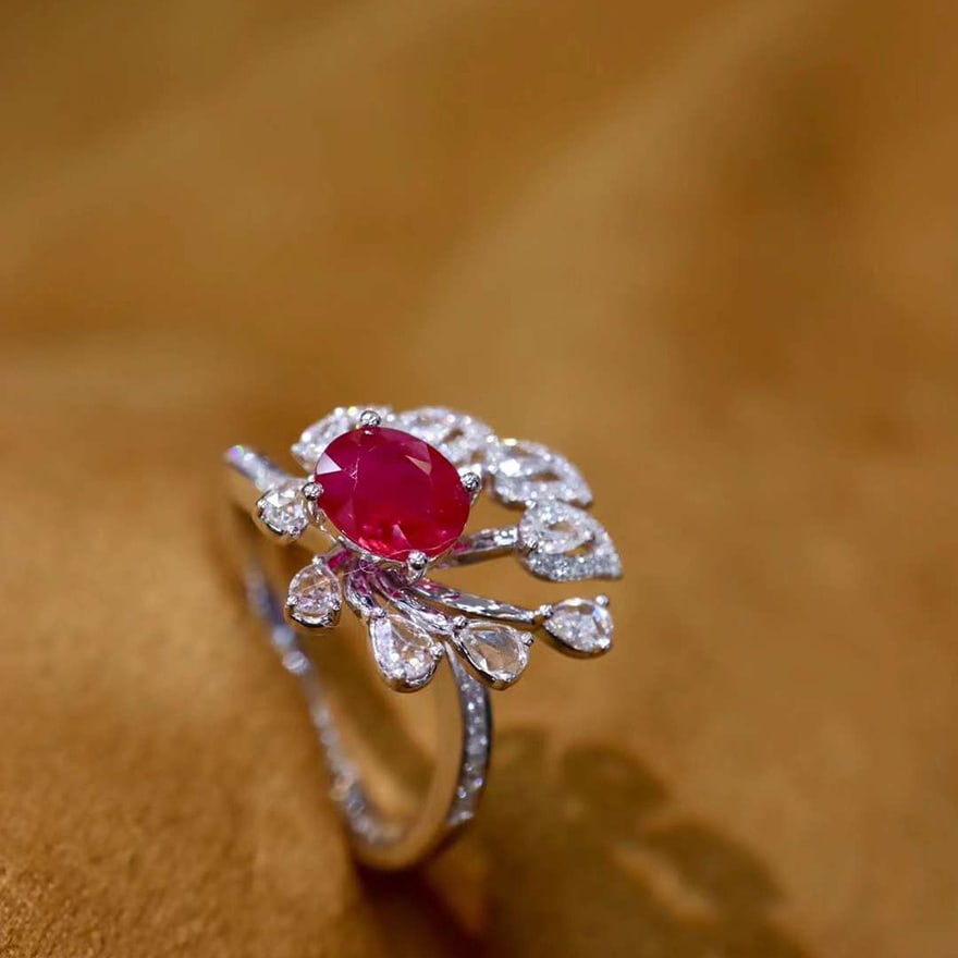 14k Gold 1.46 Ctw Natural Ruby & Diamond Ring - 2
