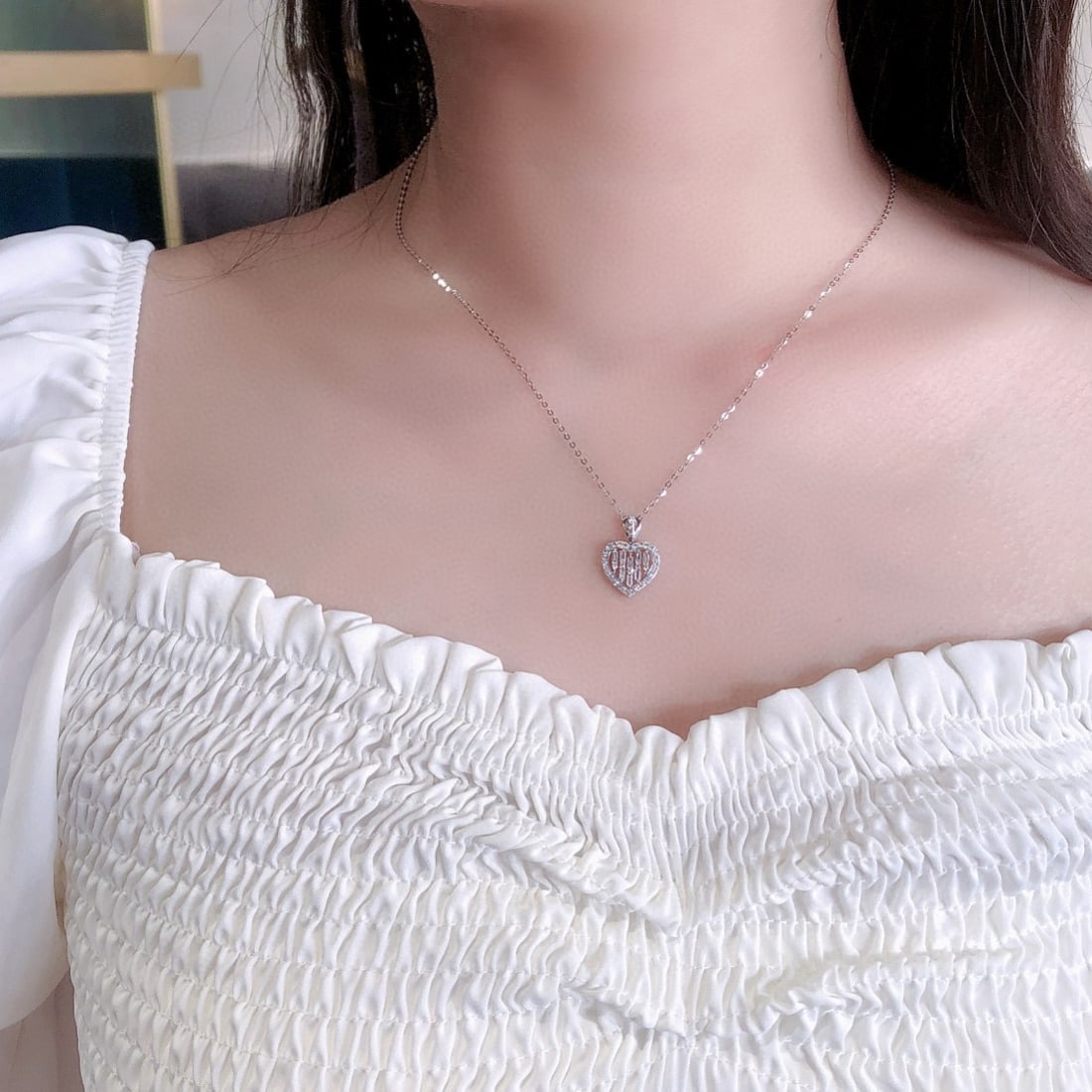14k Gold 0.38 Ctw Natural H Diamond Pendant( Without Chain ) - 2