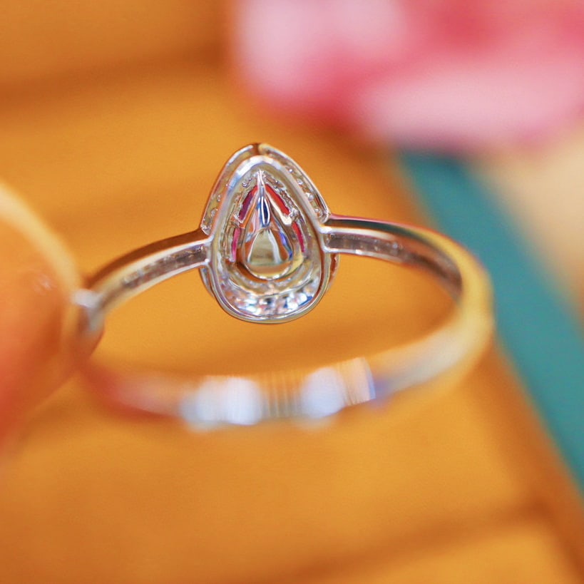 14k Gold 1.07 Ctw Natural Padparadscha Sapphire & Diamond Ring - 4