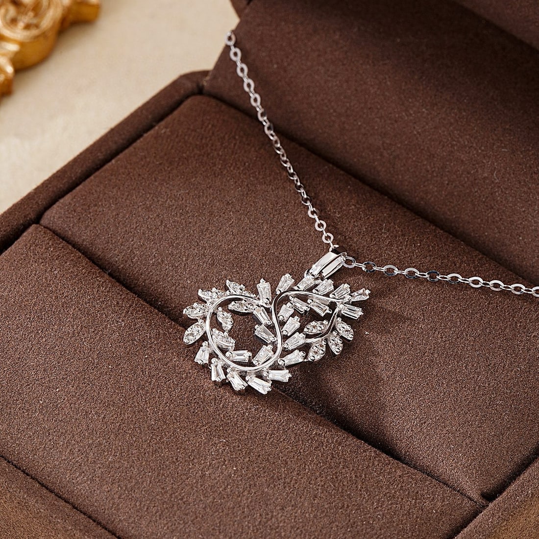 14k Gold 0.52 Ctw Natural H Diamond Pendant( Without Chain ) - 3