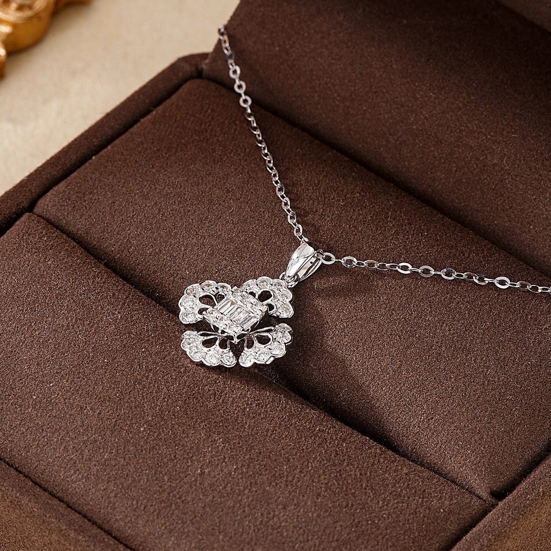 14k Gold 0.36 Ctw Natural H Diamond Pendant( Without Chain ) - 2