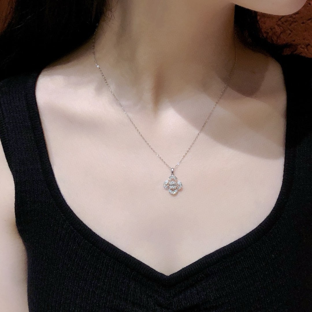 14k Gold 0.36 Ctw Natural H Diamond Pendant( Without Chain ) - 4