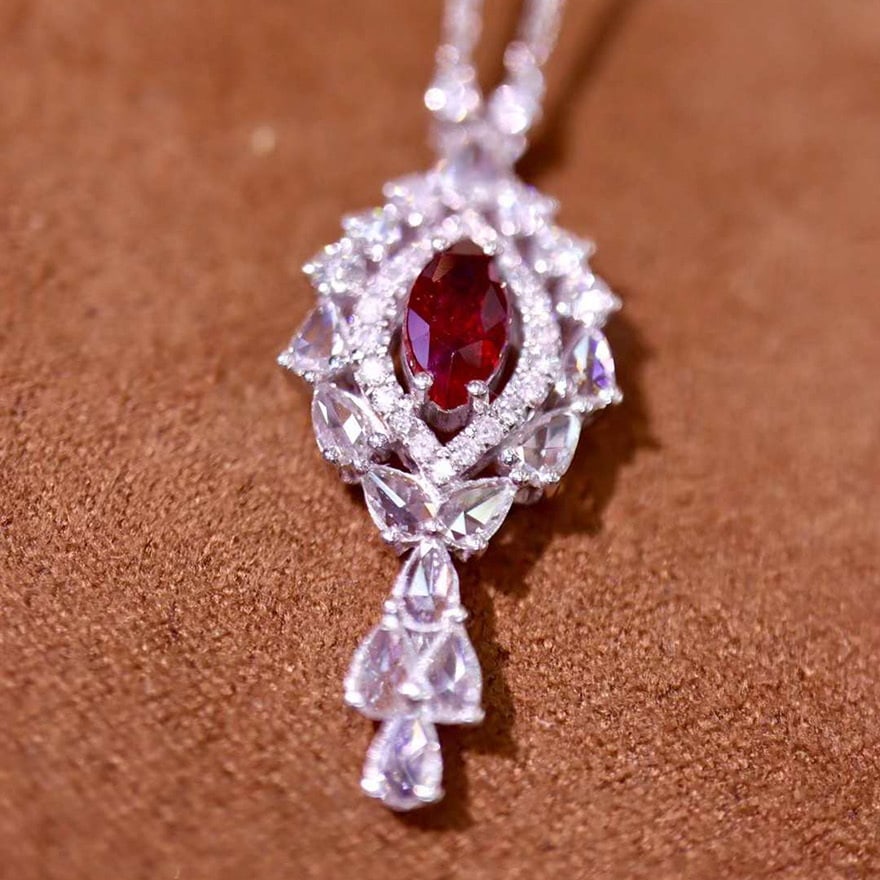 14k Gold 2.72 Ctw Natural Padparadscha Sapphire & Diamond Ring - 7