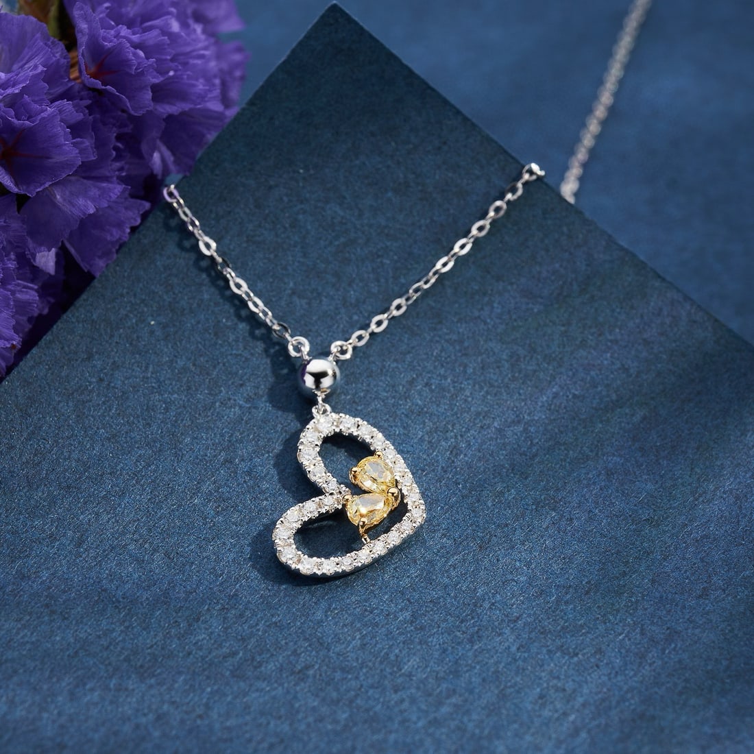 14k Gold 0.40 Ctw Natural Yellow Diamond & Diamond Pendant( Without Chain ): Ref:230974268 // gold content:14k gold // main gemstone:yellow diamond // shape:pear // carat weight:0. 22ct // color:yellow // treatment:natural // // adjacent gemstone 2 : diamond // shape:round //