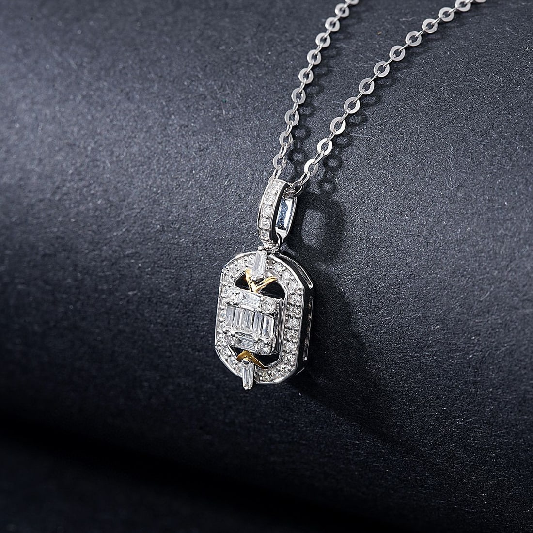 14k Gold 0.29 Ctw Natural H Diamond Pendant( Without Chain ) - 2