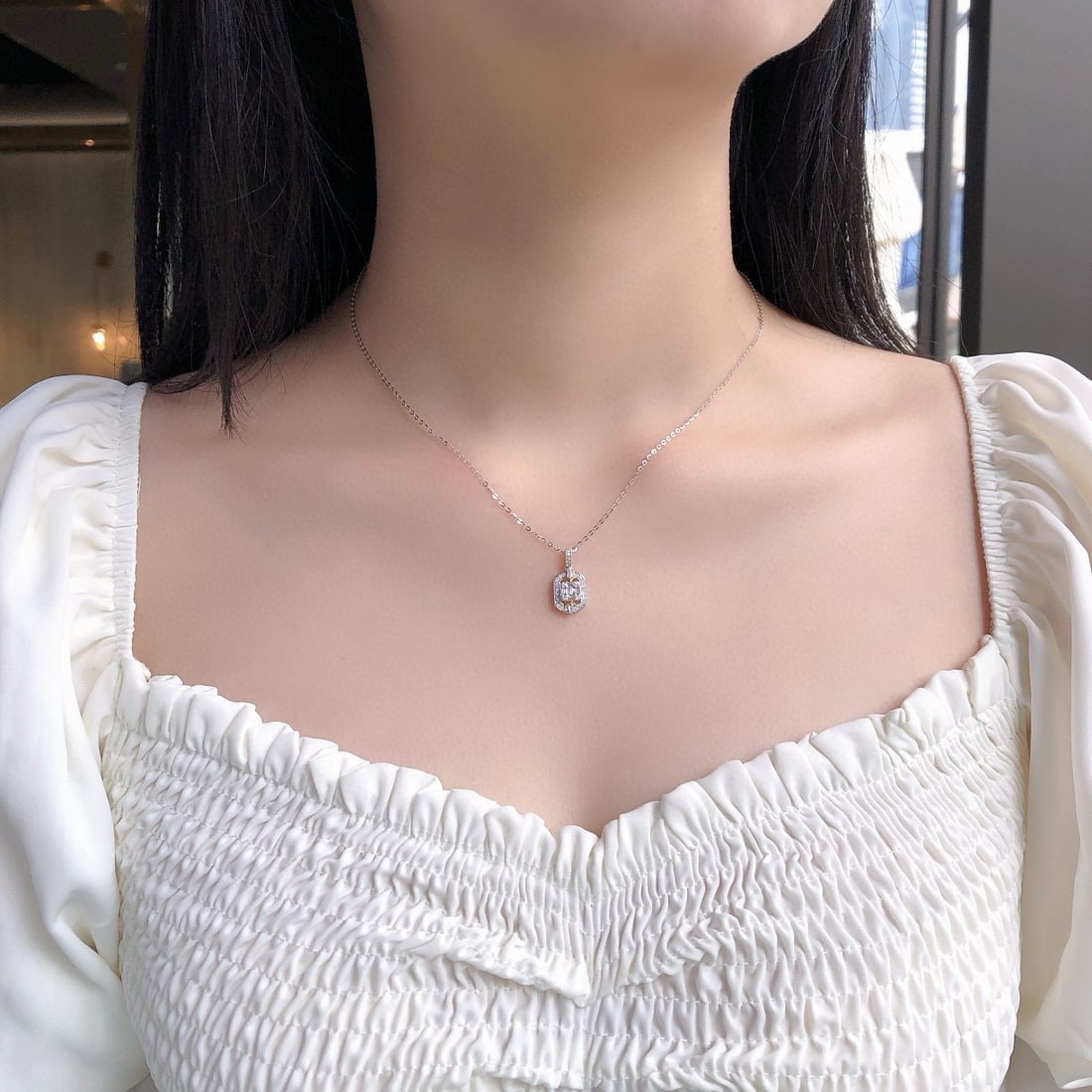 14k Gold 0.29 Ctw Natural H Diamond Pendant( Without Chain ) - 4