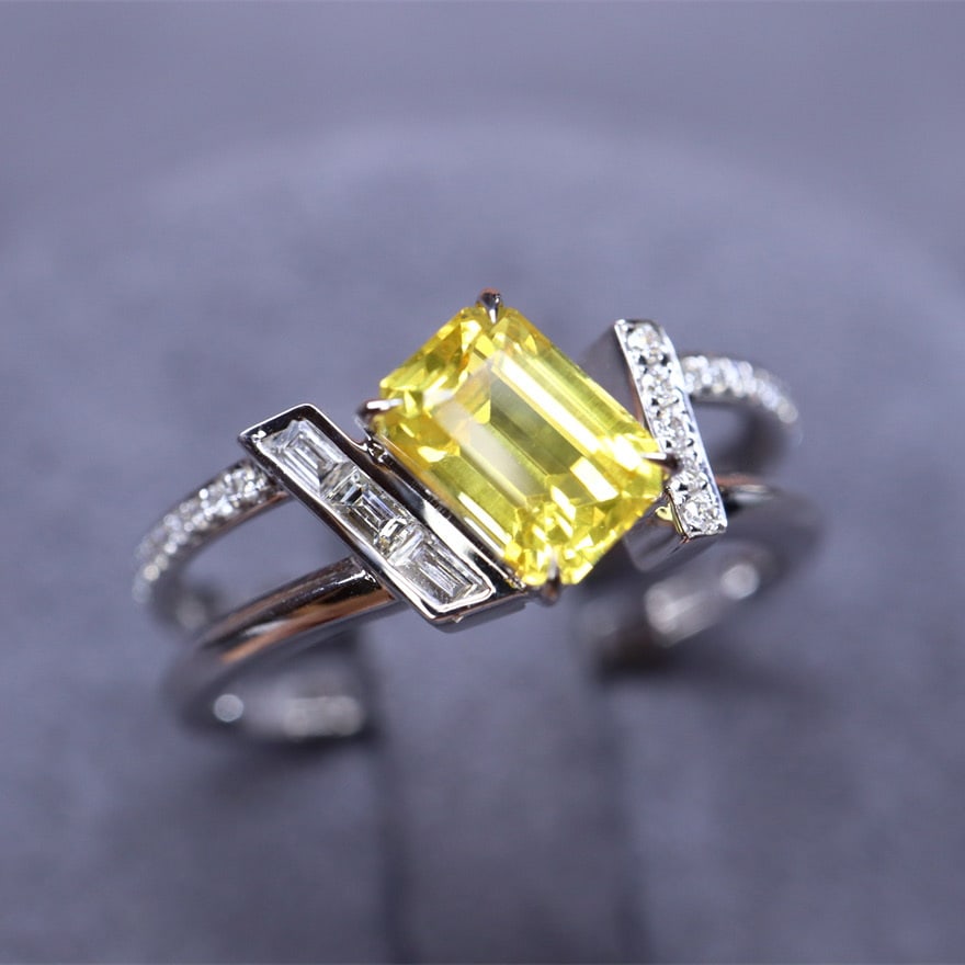 14k Gold 1.05 Ct Natural Sapphire & Diamond Ring - 2