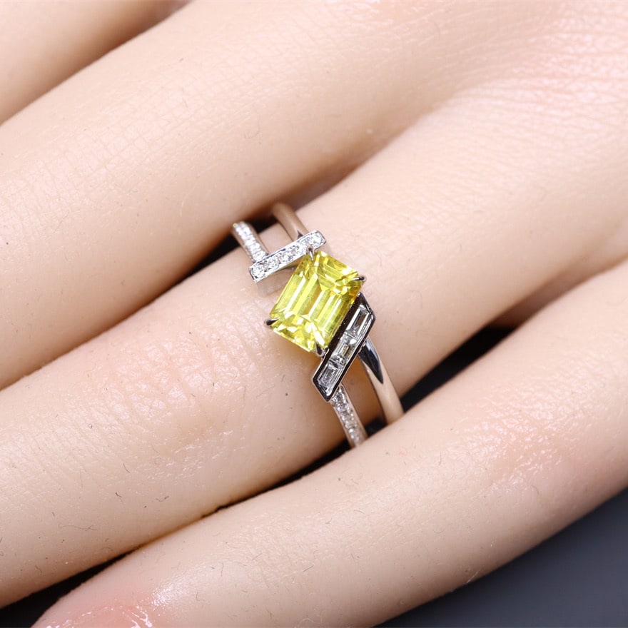 14k Gold 1.05 Ct Natural Sapphire & Diamond Ring - 7