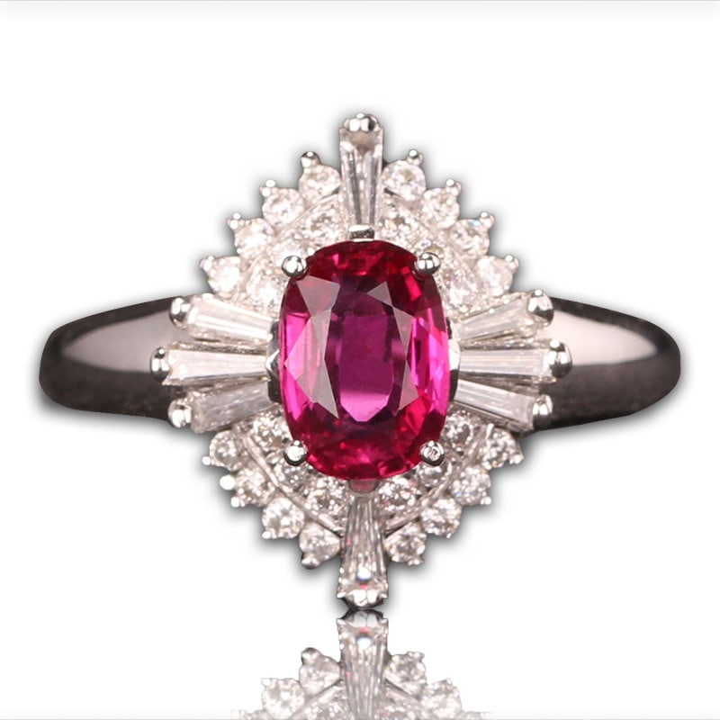 14k Gold 1.76 Ctw Natural Ruby & Diamond Ring - 2