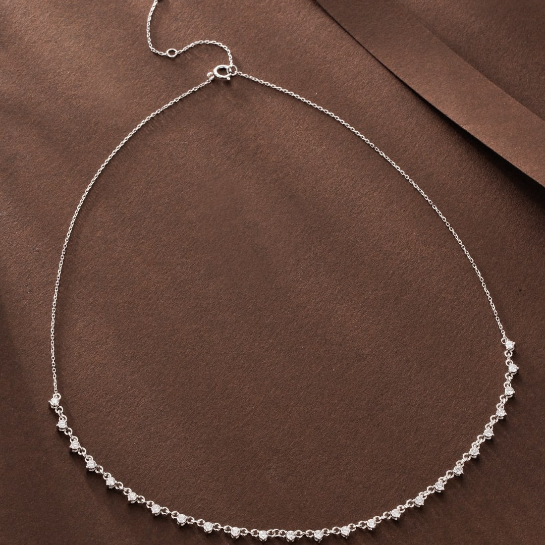 14k Gold 1.12 Ct Natural H Diamond Necklace - 4