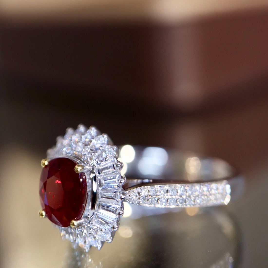14k Gold 1.20 Ctw Natural Ruby & Diamond Ring - 3