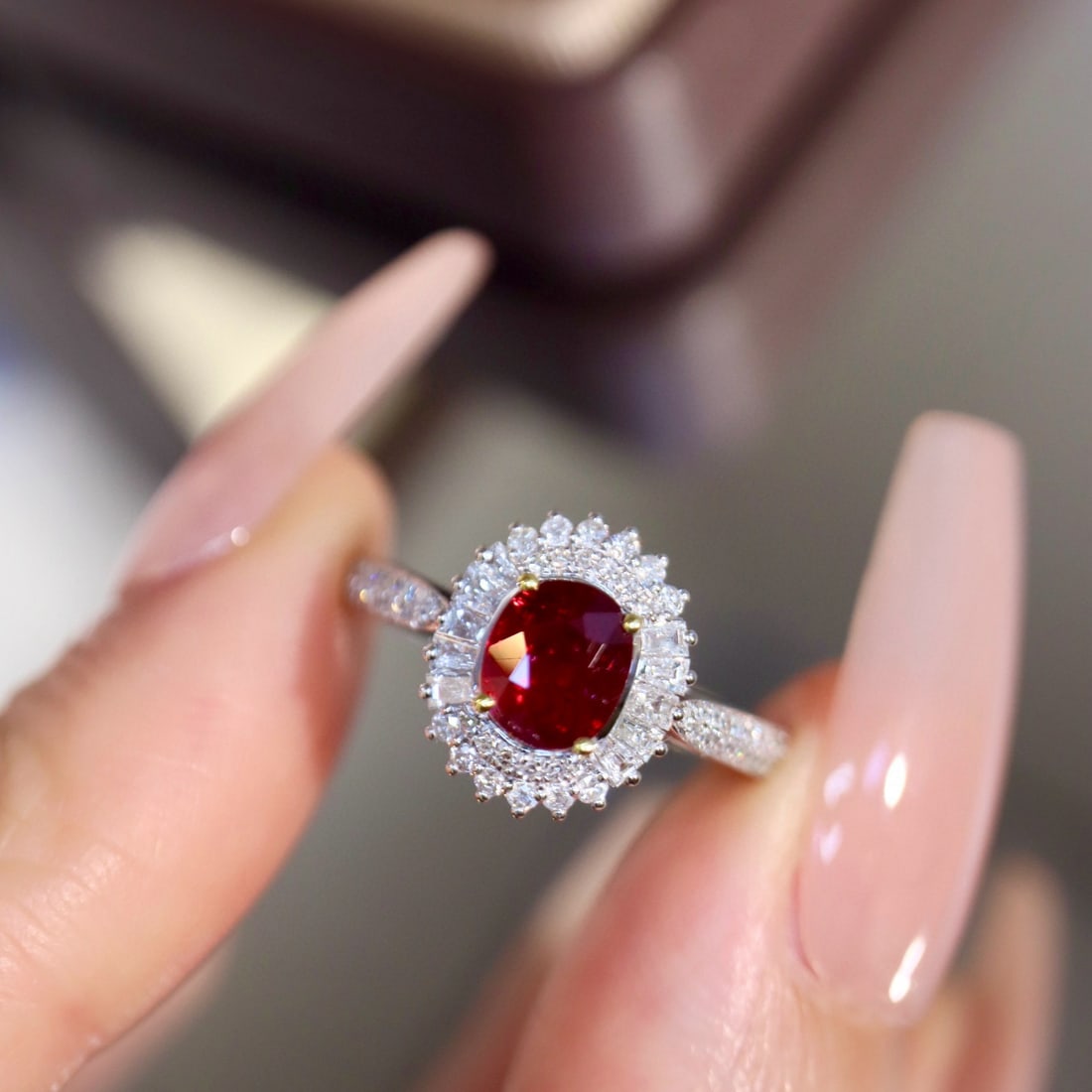 14k Gold 1.20 Ctw Natural Ruby & Diamond Ring - 5