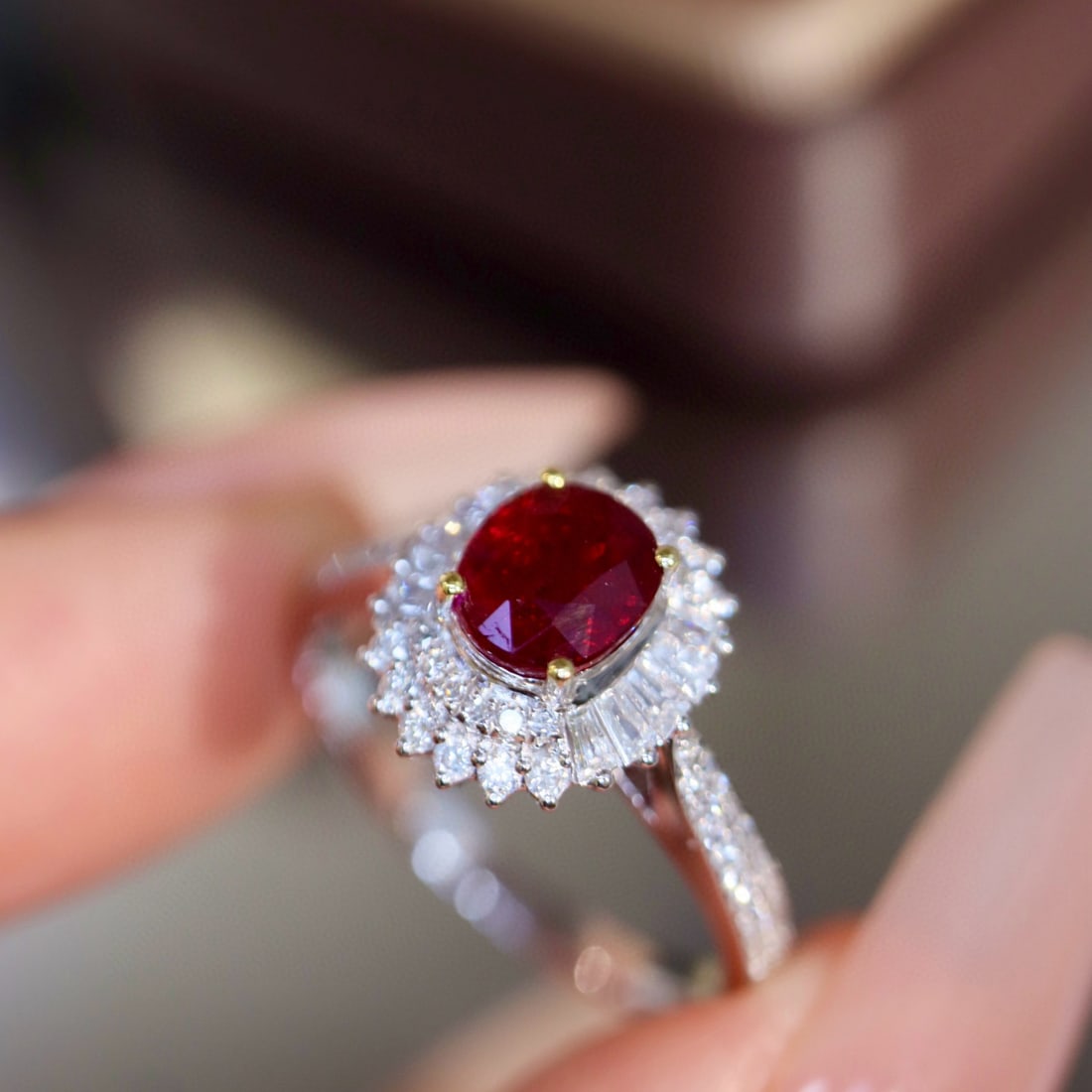 14k Gold 1.20 Ctw Natural Ruby & Diamond Ring - 6