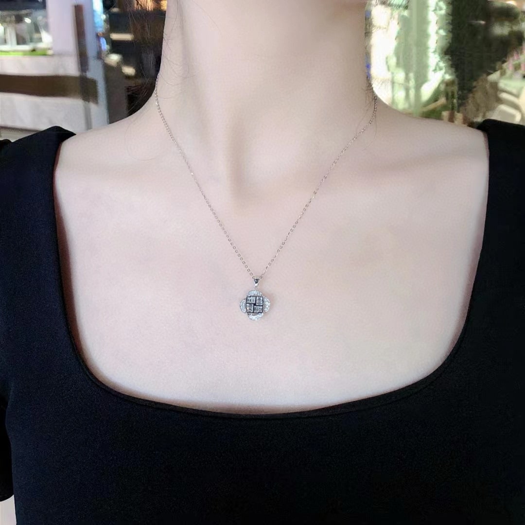 14k Gold 0.64 Ctw Natural H Diamond Pendant( Without Chain ) - 4