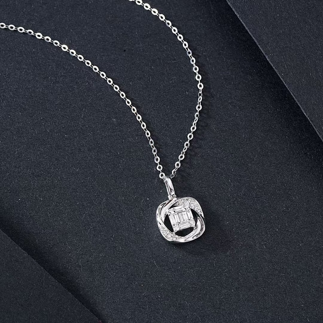 14k Gold 0.20 Ctw Natural H Diamond Pendant( Without Chain ) - 2