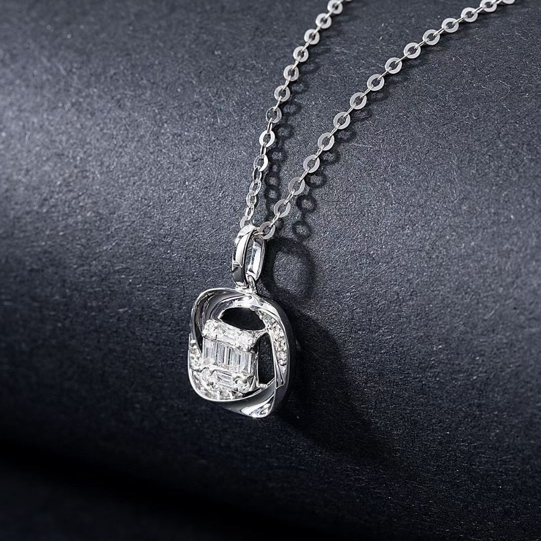 14k Gold 0.20 Ctw Natural H Diamond Pendant( Without Chain ) - 3