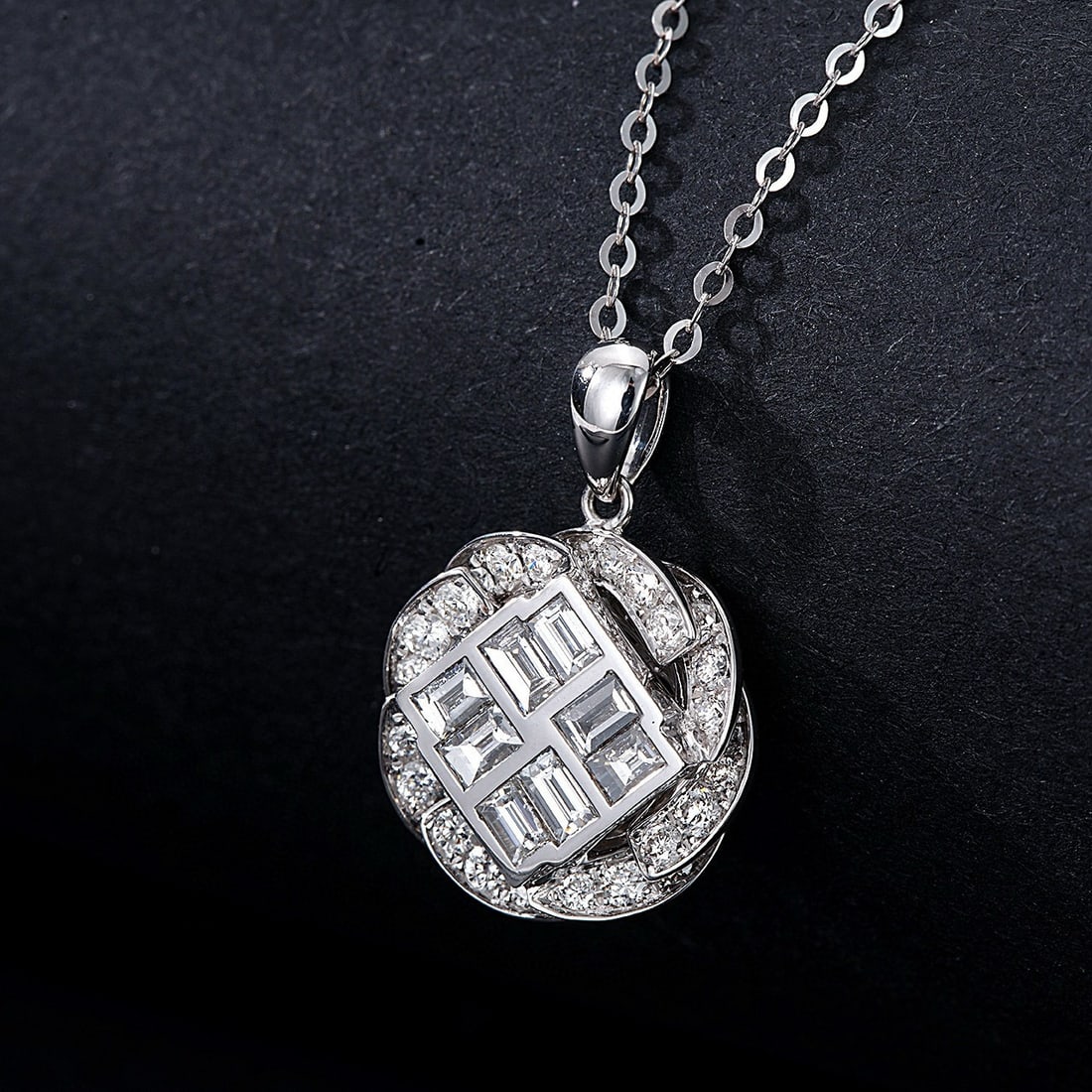 14k Gold 0.85 Ctw Natural H Diamond Pendant( Without Chain ) - 2
