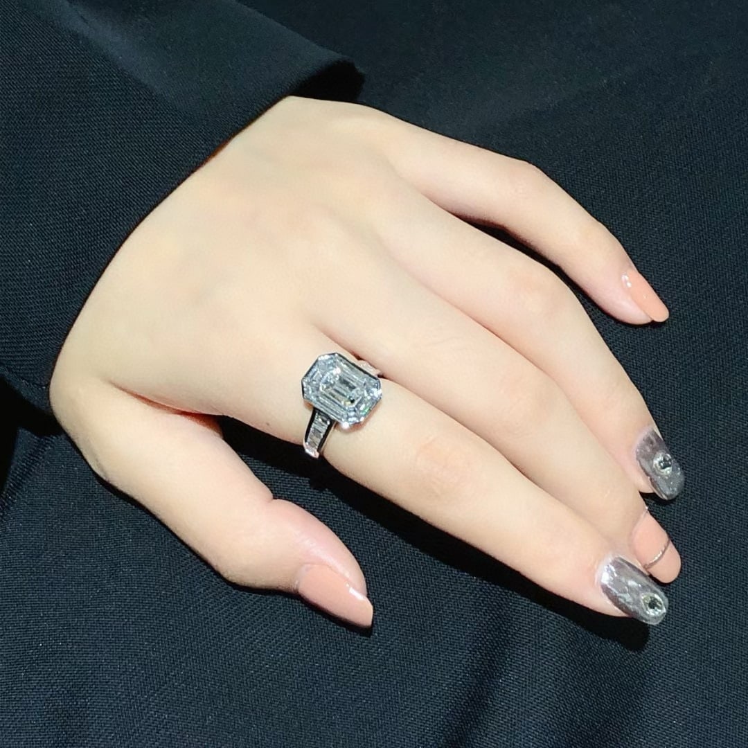 14k Gold 3.28 Ct Natural H Diamond Ring - 4