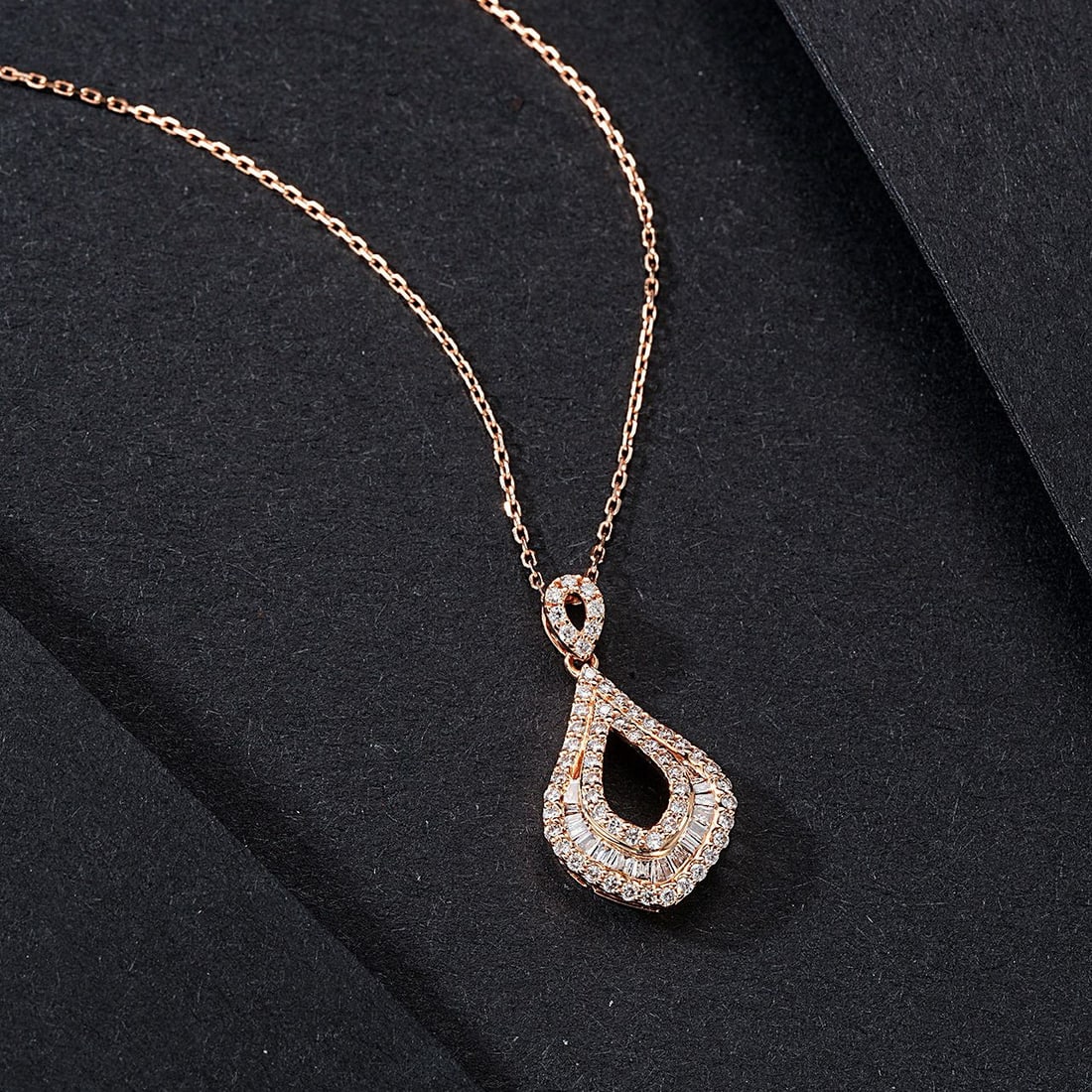 14k Gold 0.38 Ctw Natural H Diamond Pendant( Without Chain ) - 2